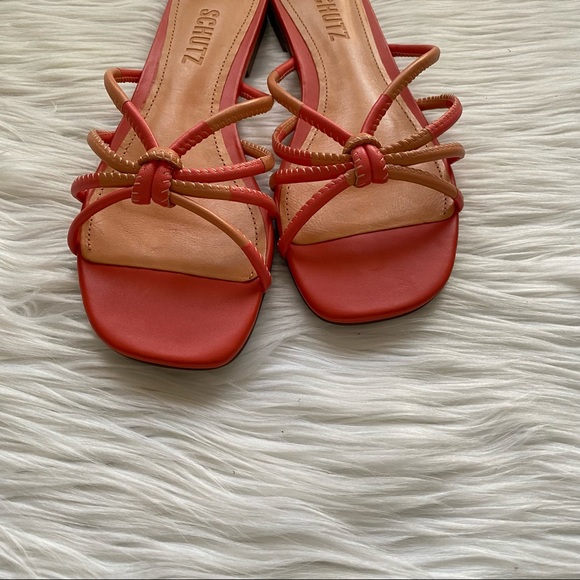 SCHUTZ Nathy Strappy Sandal 6 Coral/Toasty NIB - Picture 5 of 10